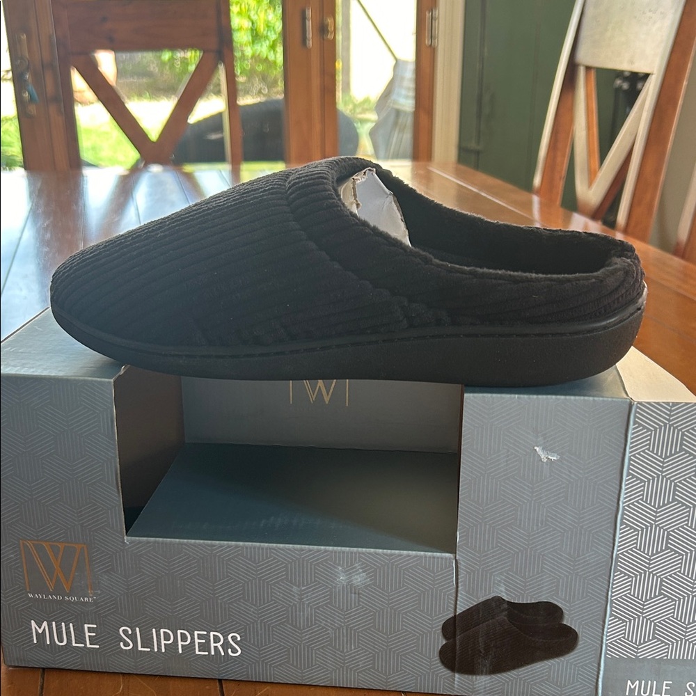 Willand Men's Black Mule Slippers